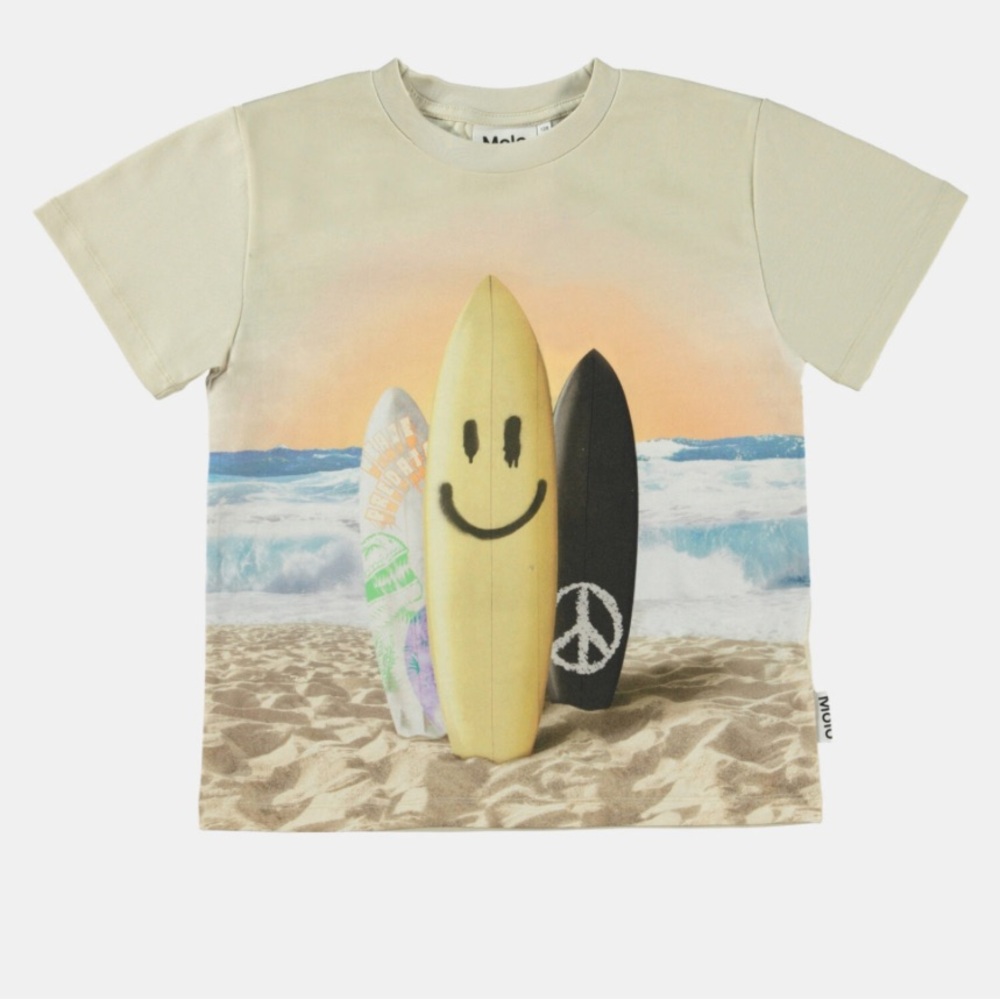 Kids Rame Surfboard Smile Graphic T-Shirt